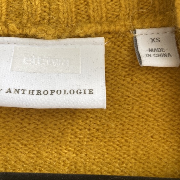 NWT cit:twa by Anthropologie Crossover Gold / Mustard Top - Picture 3 of 8